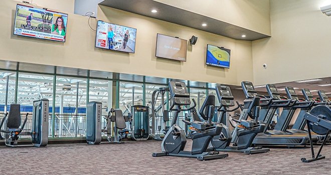 Elliptical machines and treadmills at the Y at TCC west