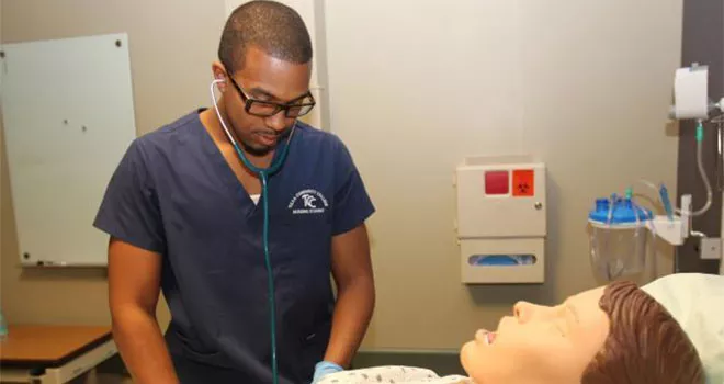 TCC Nursing Student in Lab