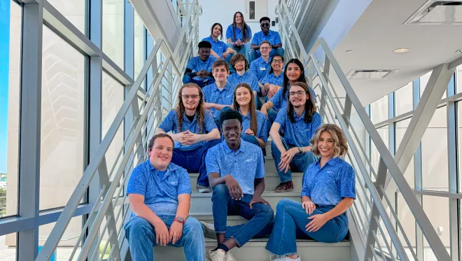 New Student Orientation leaders pose for a photo