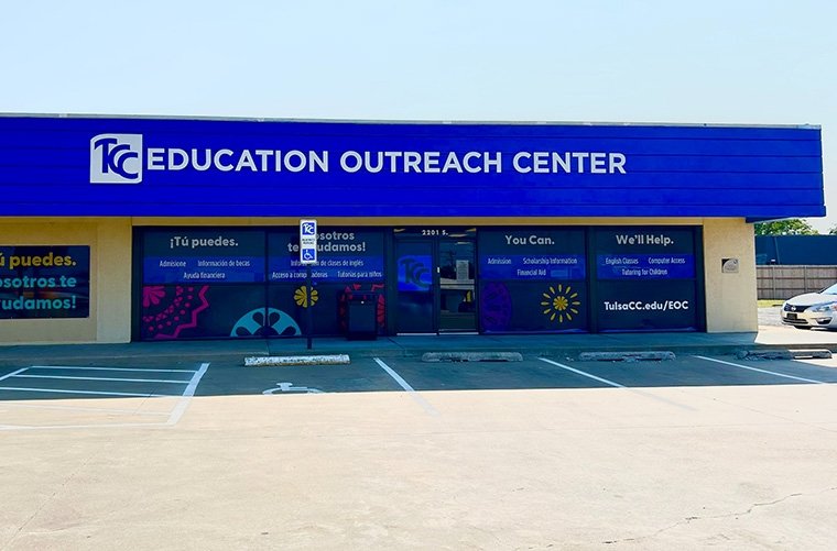 TCC Education Outreach Center building viewed from the street.